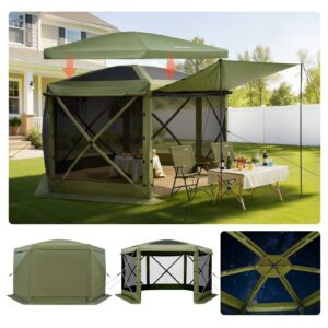Pavillon Pop-up VEVOR 3,6 x 3,6 m – Tente de Jardin & Camping Haute Protection