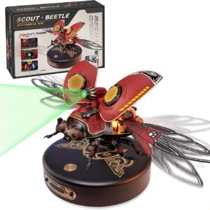 Maquette Bois 3D Steampunk - Coccinelle Mécanique Animée - Puzzle DIY