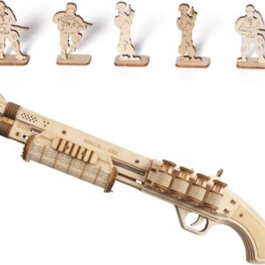 Maquette 3D Bois Fusil Terminator ROKR – Fusil à Pompe Fonctionnel avec 100