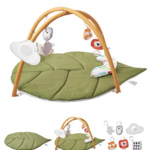 Tapis d'Éveil "Feuille de Forêt" – Aire Sensorielle Nouveau-Né